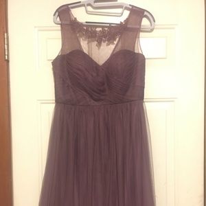 Knee length Jenny yoo bridesmaid dress